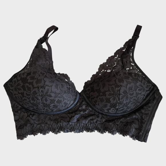 Maidenform Black Lace Bra 36C - Picture 1 of 8